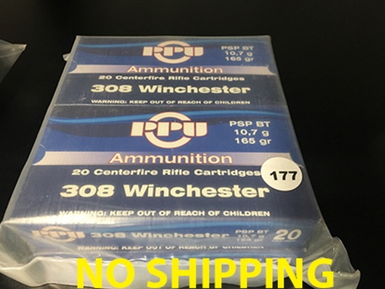 80 Rds, 308 Win, 165 gr