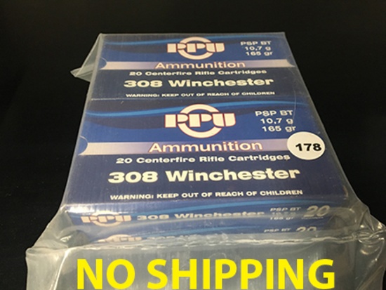 80 Rds, 308 Win, 165 gr