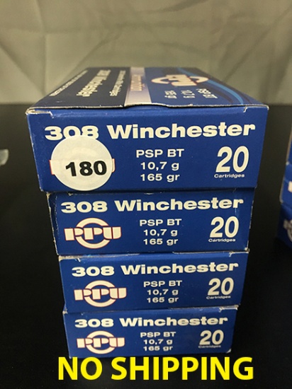 80 Rds, 308 Win, 165 gr