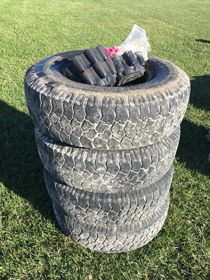 (4) LT235/85R16 Tires on Ford Rims