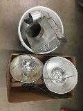 (2) Heat Lamps, Bucket of Pipe Fittings