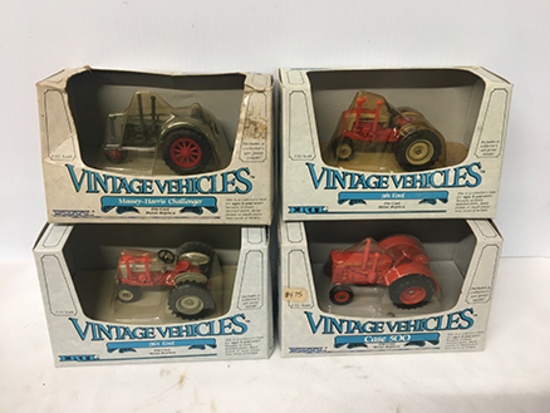 (4) Vintage Vehicles-Tractors, 1/43 Scale