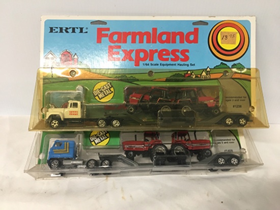 (2) Farmland Express Equipment Hauling Set, 1/64 Scale