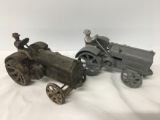 (2) McCorming-Deering Cast Iron 1/16 Scale Tractors