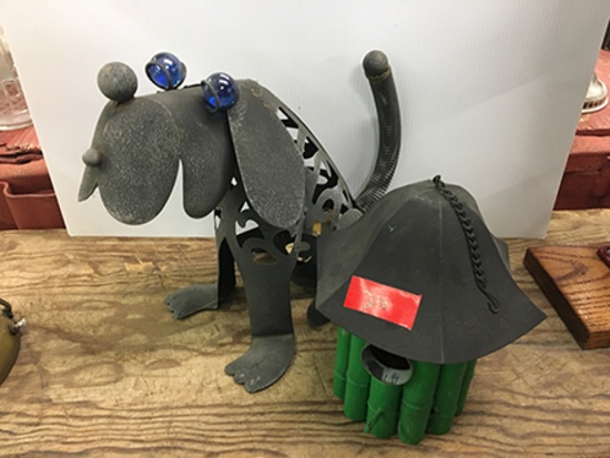 Bird House, Metal Dog