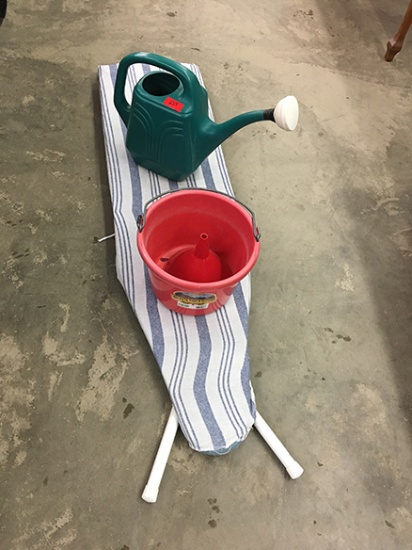 Ironing Board, Bucket, Water Can