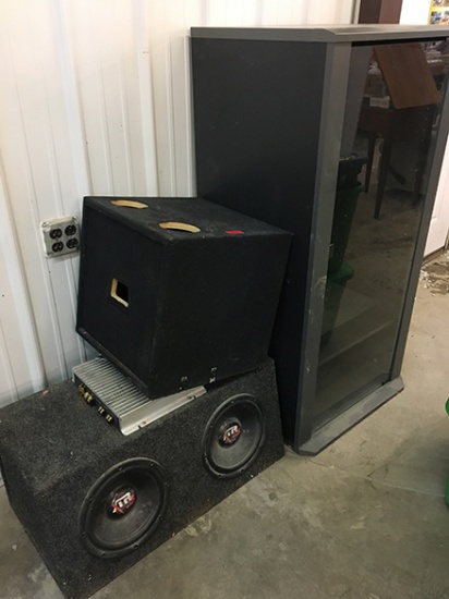 Speaker Boxes and Stereo Cabinet