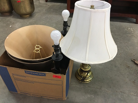 Brass Lamp and Lamp Parts