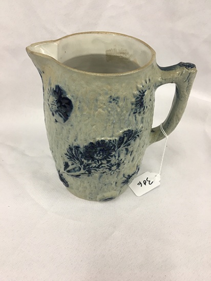 White Utical Stoneware Pitcher (Chip on Spout)