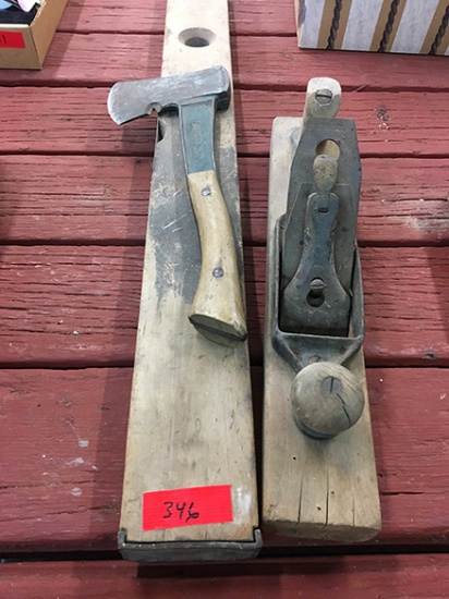 Bridge Port Hatchet, Wood Plane and Level