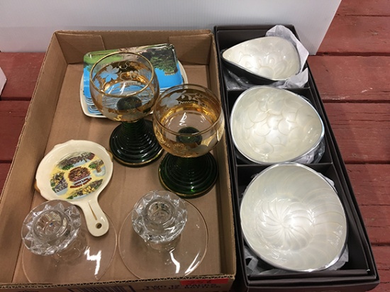 Set of Nut Bowls and Misc.