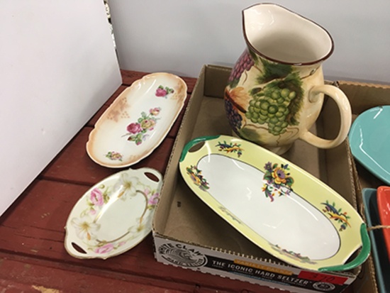 Relish Dishes and Pitcher