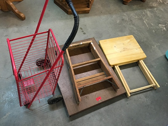 Step Stool, TV Trays, Table, Cart