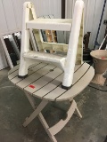 Plastic Table and Step Stool