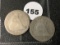 1861, 1877-S Seated Quarters