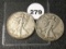 1947, 47-D Standing Liberty Half Dollars