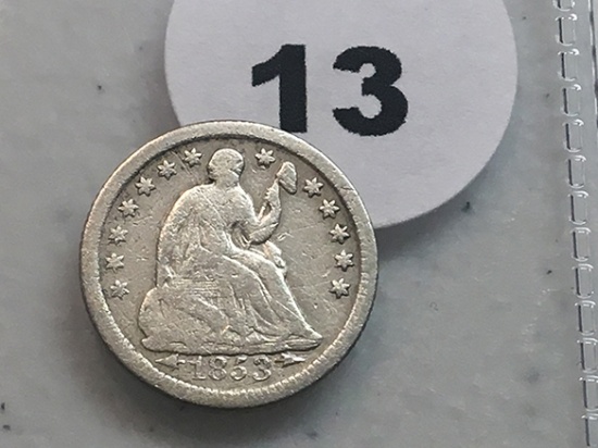 1853-O 1/2 Dime