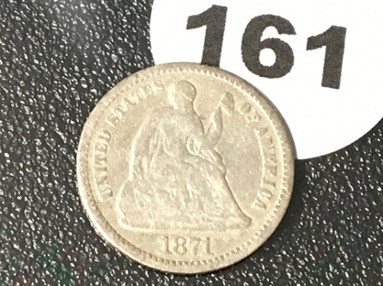 1871 Seated Half Dime