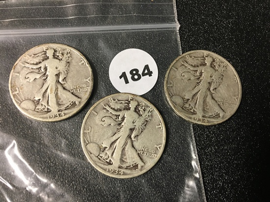 1934, 34-D, 34-S Walking Liberty Half Dollars