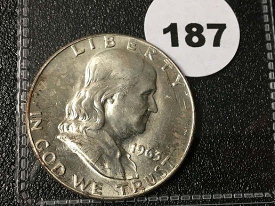 1963-D Franklin Half, Unc.