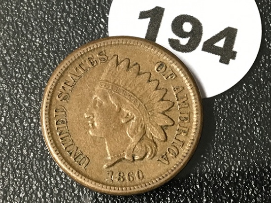 1860 Indian Cent, Full Liberty