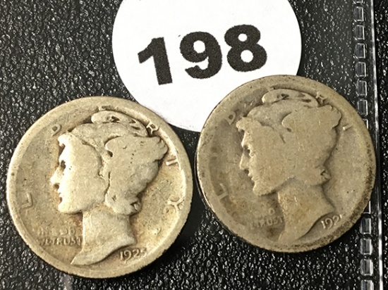 1924-D, 24-S Mercury Dimes
