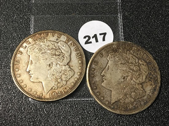 1921, 21-S Morgan Dollars
