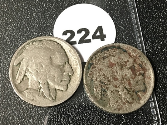 1915-D, 15-S Buffalo Nickels
