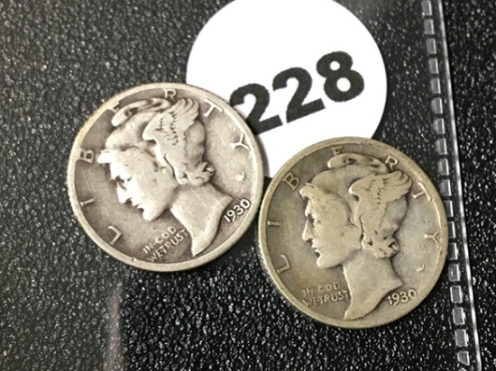 1930, 30-S Mercury Dimes