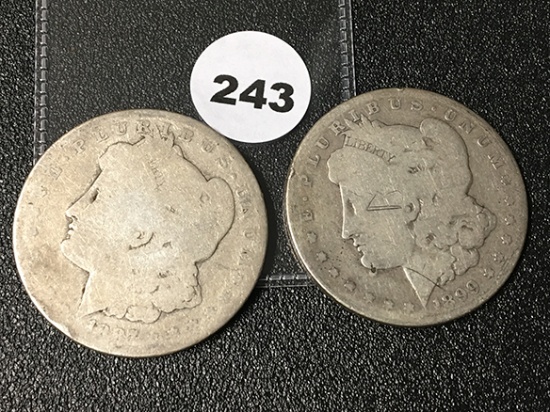 1887-O, 1899-O Morgan Dollars