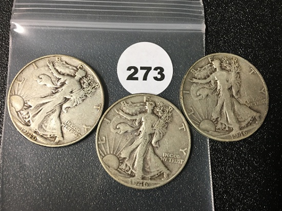1946, 46-D, 46-S Walking Liberty Half Dollars