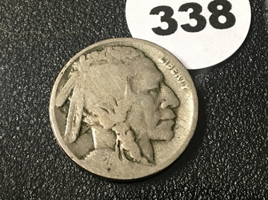 1924-S Buffalo Nickel, Hard Read
