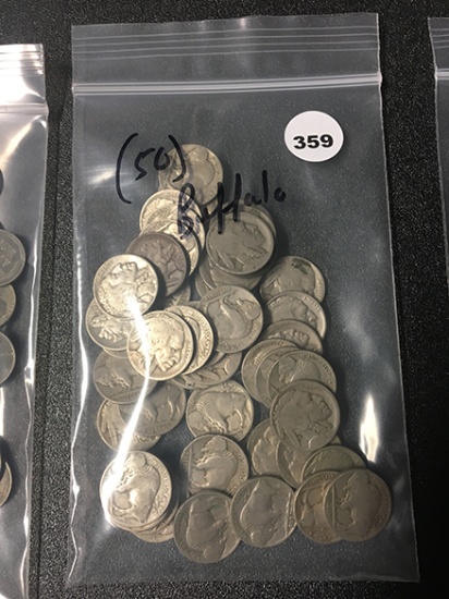 (50) Buffalo Nickels