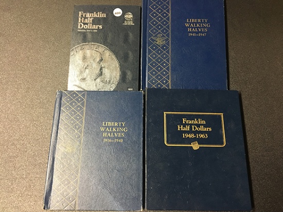 (4) Used Coin Albums (Half Dollars) No Coins