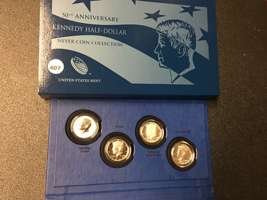 2014 50th Anniversary Kennedy Half Dollar Silver Coin Collection