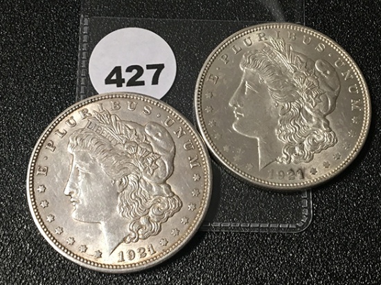 1921, 21-D Morgan Dollars