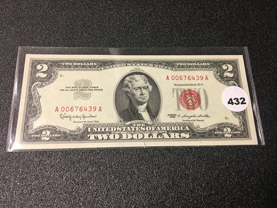 1963 (Red) $2 Legal Tender, Unc.