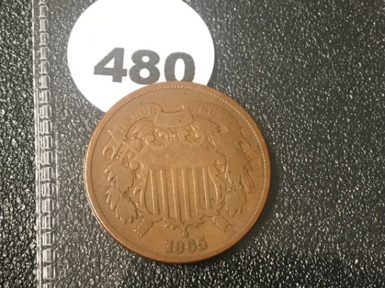 1865 2 Cent Piece