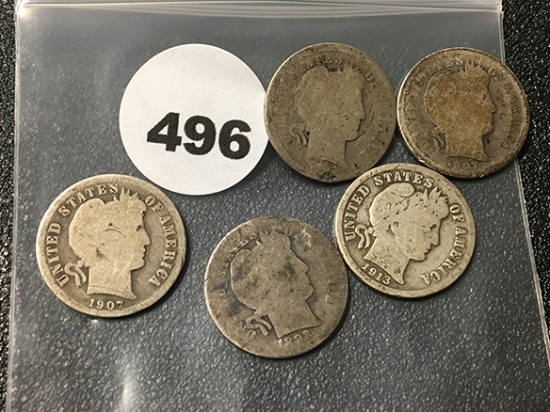 (5) Barber Dimes