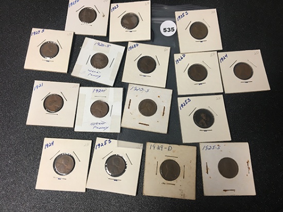 (16)  1920â€™s Wheat Cents