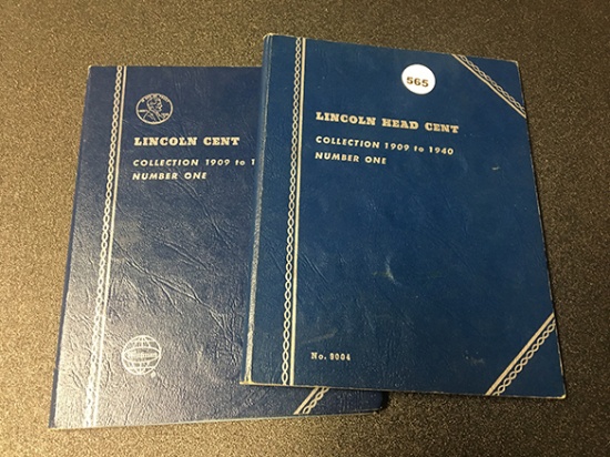(2) Partial 1909-1940 Lincoln Cent Books