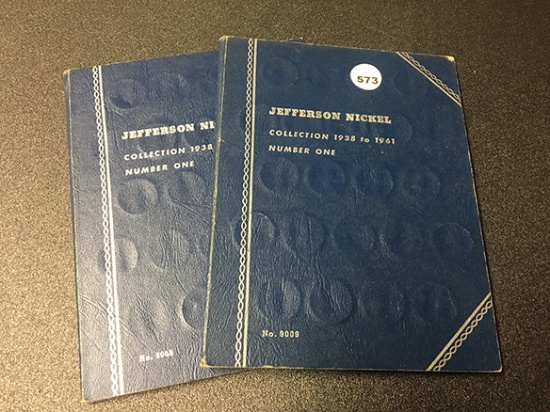 (2) Partial 1938- Jefferson Nickel Books, 17 Silver War Nickels