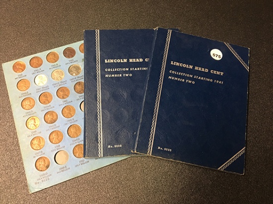 (2) Partial 1941- Lincoln Cent Books