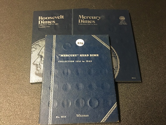 (3) Empty Dime Folders