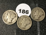 1920, 20-D, 20-S Mercury Dimes
