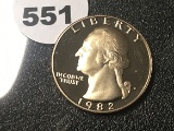 1982-S Proof Washington Quarter