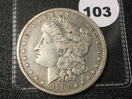 1891-O Morgan Dollar F
