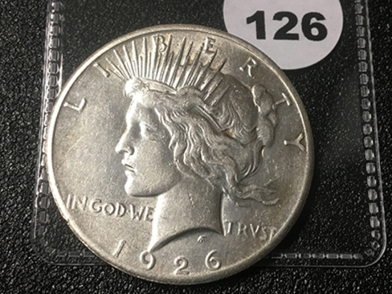 1926 Peace Dollar AU