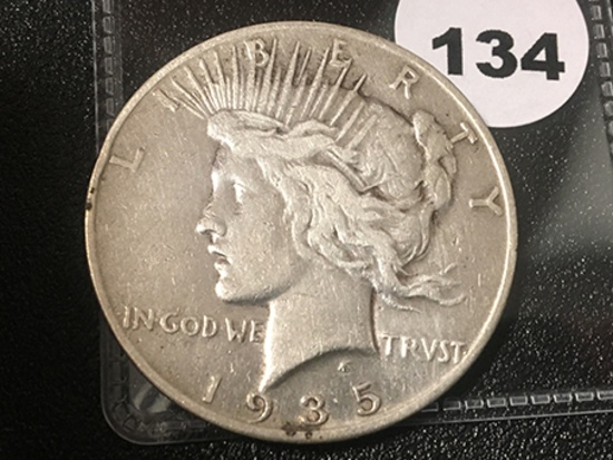 1935-S Peace Dollar VG