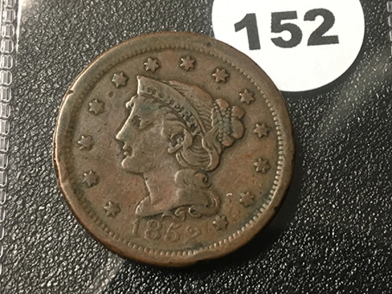 1852 Braided Hair Large Cent XF